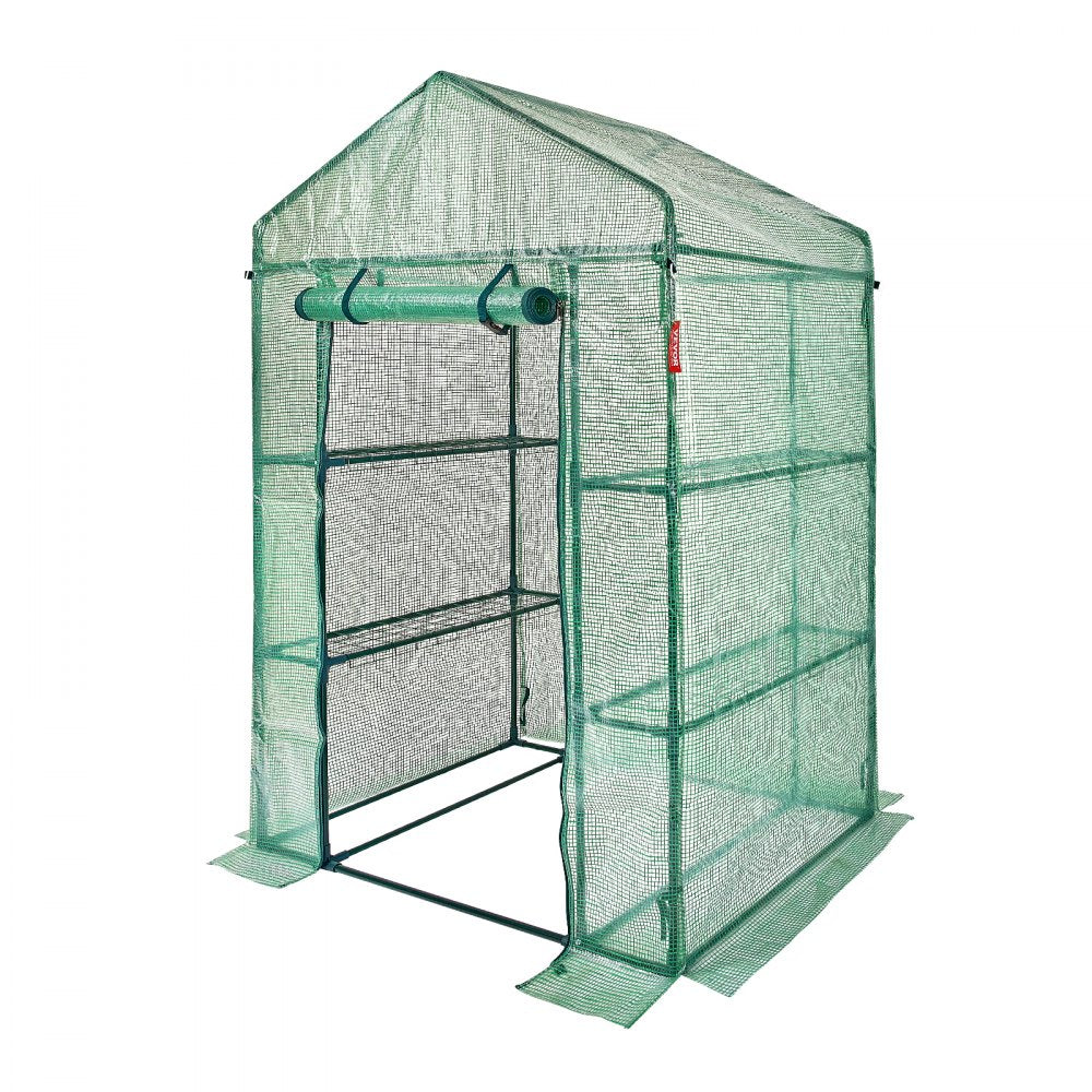 010392624783 - Portable 4.6x2.4x6.7 ft Greenhouse with Steel Frame and PE Cover