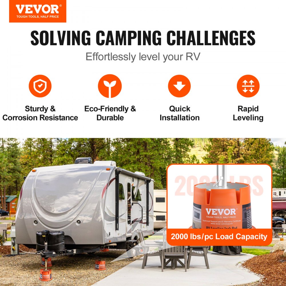 CXFC01 - VEVOR 2000 lbs RV Leveling Blocks for Stable Setup