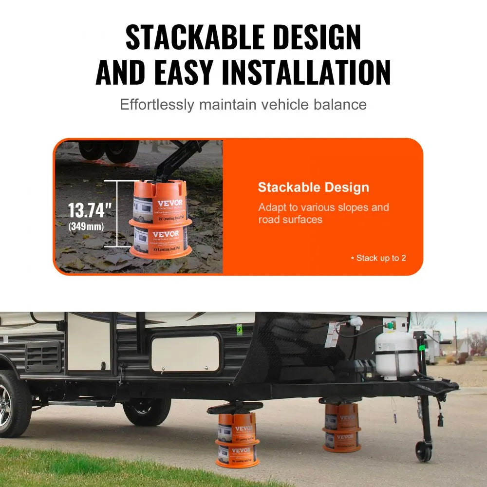 CXFC01 - VEVOR 2000 lbs RV Leveling Blocks for Stable Setup