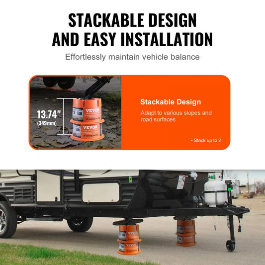CXFC01 - VEVOR 2000 lbs RV Leveling Blocks for Stable Setup