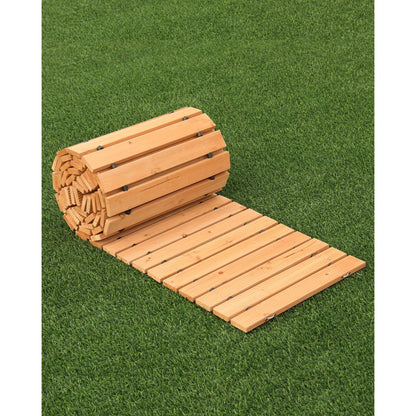 PW-S12 - 12ft Cedar Garden Pathway with Non-Slip Design