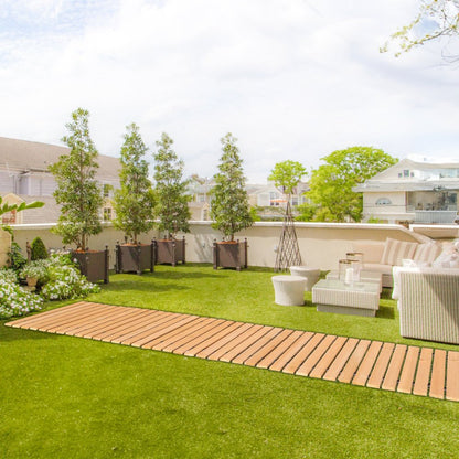 PW-S08 - 96x17" Cedar Garden Walkway, Non-Slip, Easy to Assemble