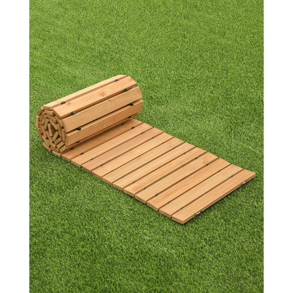 PW-S08 - 96x17" Cedar Garden Walkway, Non-Slip, Easy to Assemble
