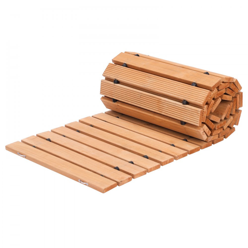PW-S08 - 96x17" Cedar Garden Walkway, Non-Slip, Easy to Assemble