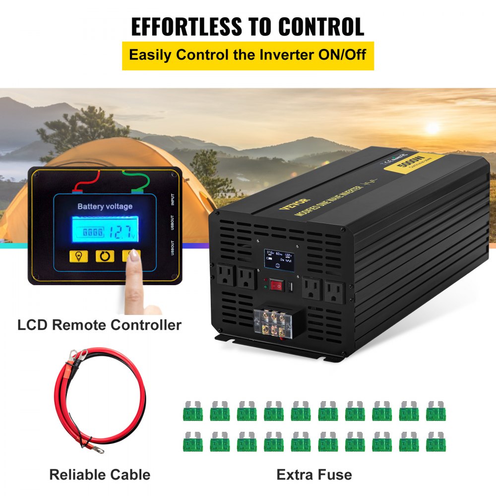 GYM-5000W - Durable 5000W DC to AC Power Inverter for Versatile Use