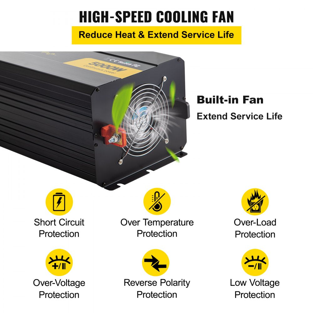 GYM-5000W - Durable 5000W DC to AC Power Inverter for Versatile Use