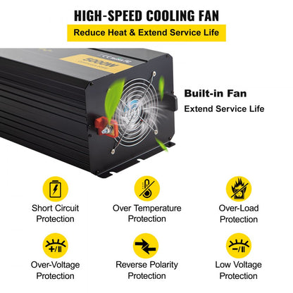 GYM-5000W - Durable 5000W DC to AC Power Inverter for Versatile Use
