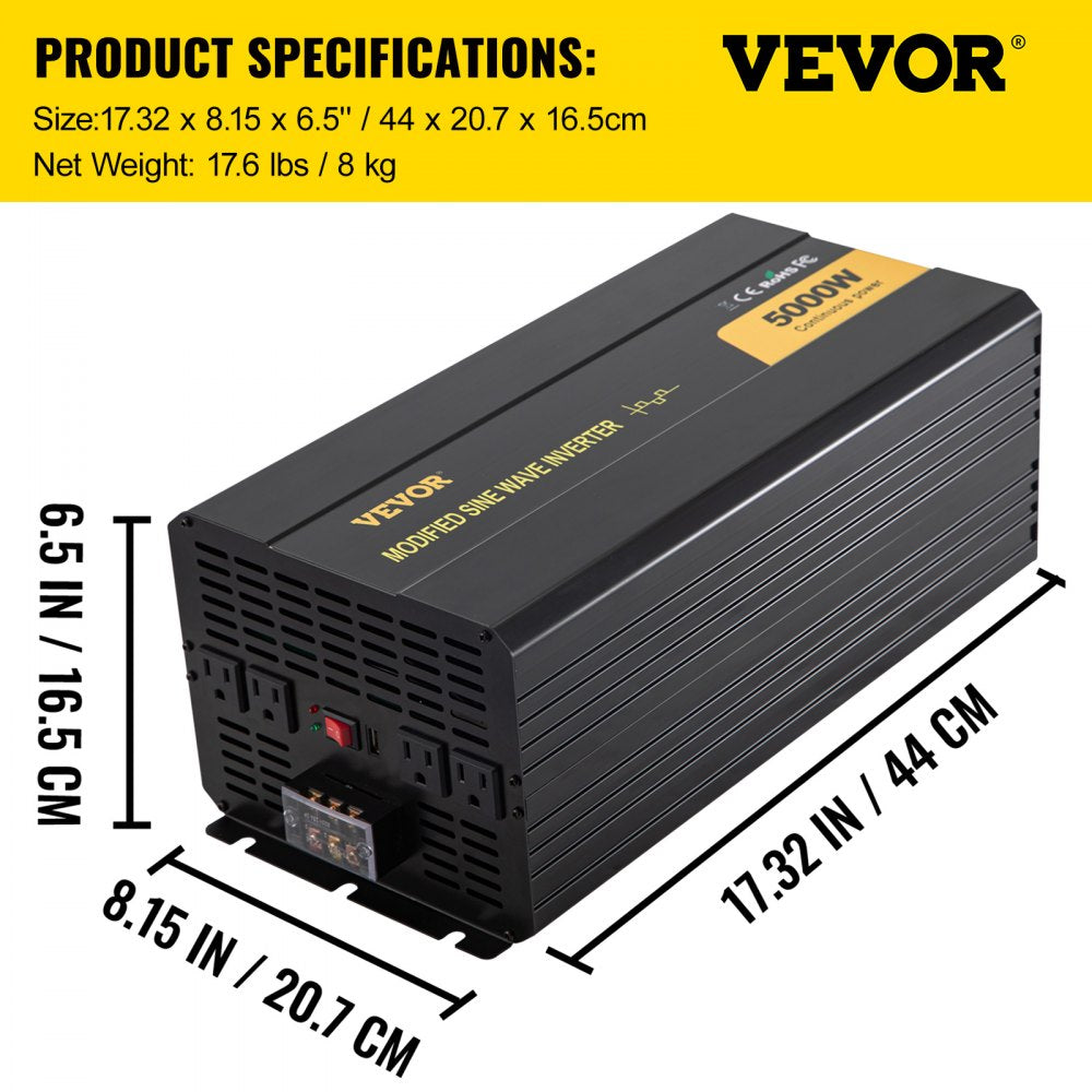 GYM-5000W - Durable 5000W DC to AC Power Inverter for Versatile Use