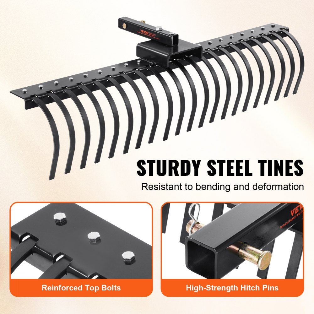 ATVLR60 - 60-Inch Tow Behind Rake for Efficient Yard Cleanup