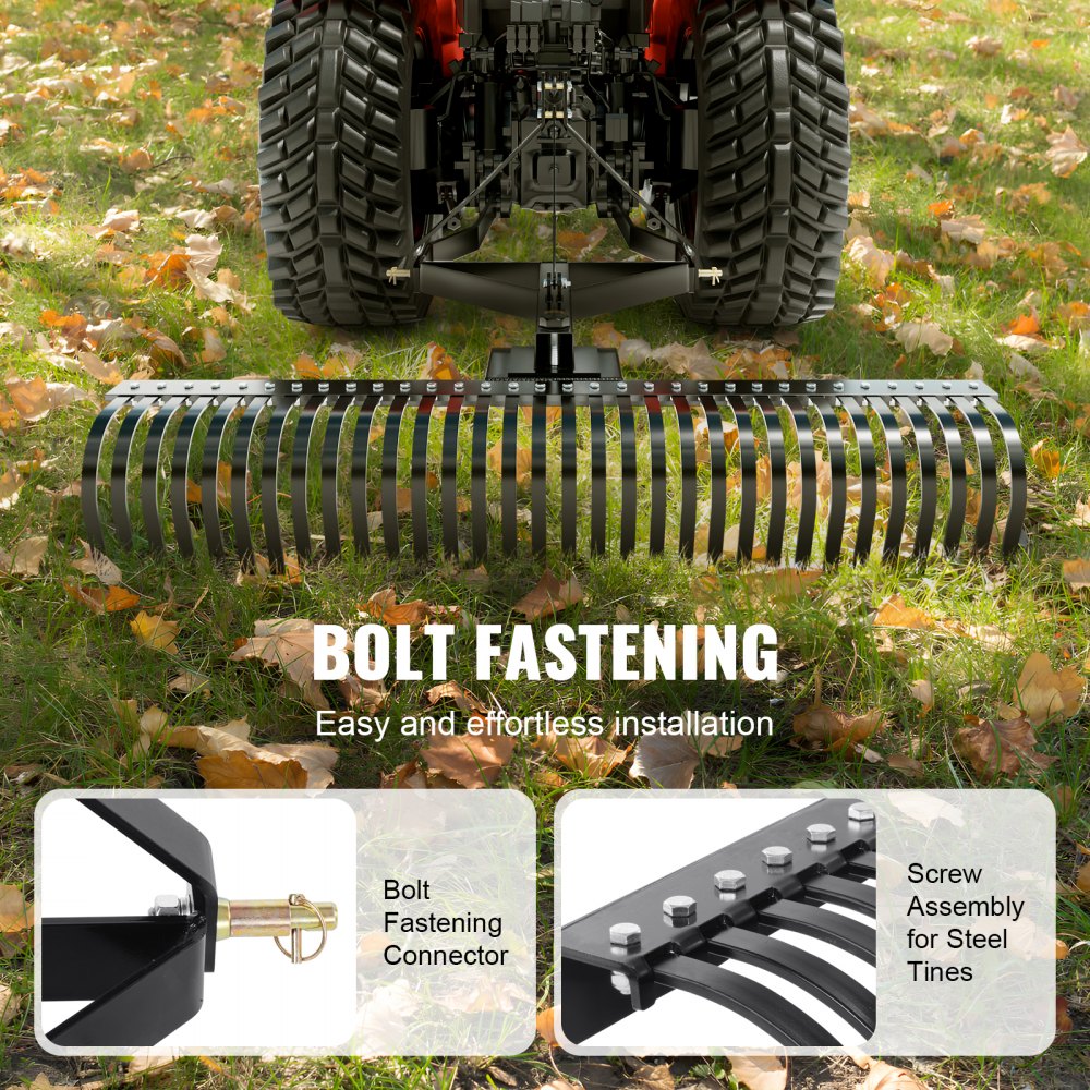 LR5S - 60" Durable Steel Thatch Remover for Lawn Care