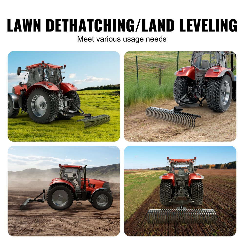 LR5S - 60" Durable Steel Thatch Remover for Lawn Care