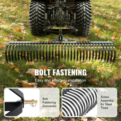 LR6S - 72-inch Heavy-Duty Tow-Behind Dethatcher with 36 Steel Tines