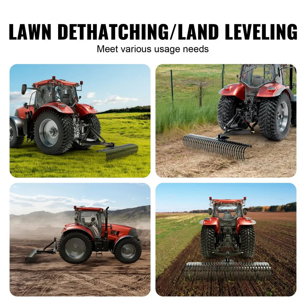 LR6S - 72-inch Heavy-Duty Tow-Behind Dethatcher with 36 Steel Tines