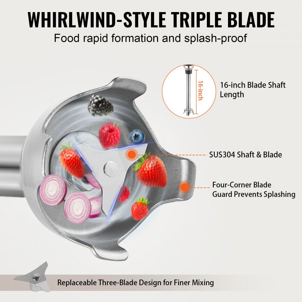 IB350CV - 350W Heavy-Duty Immersion Blender with Variable Speed Control