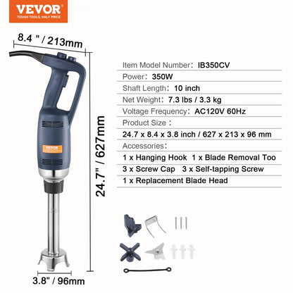 IB350CV - 350W Heavy-Duty Immersion Blender for Professional Kitchens