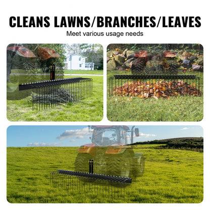 PRAKE72 - 72-Inch Steel Landscape Rake for Easy Debris Cleanup
