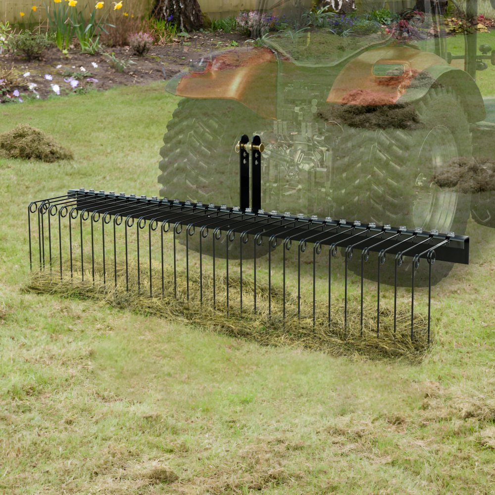 PRAKE72 - 72-Inch Steel Landscape Rake for Easy Debris Cleanup
