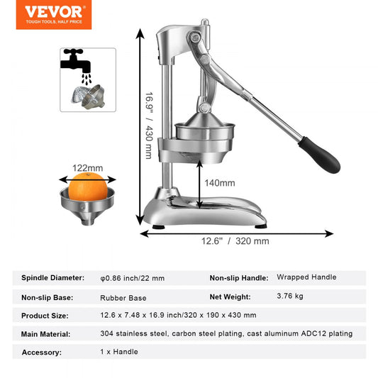 YCJ-01 - Commercial-Grade Manual Citrus Juicer for Fresh Fruit Juice