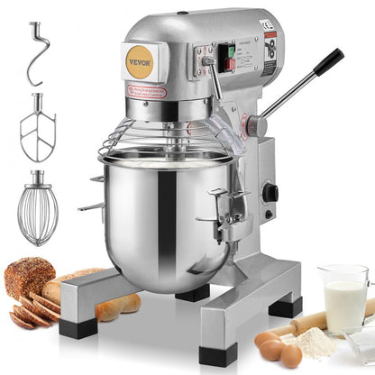 B10B - 10L VEVOR 550W Commercial Mixer for Heavy-Duty Baking
