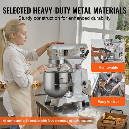 B15B - 14L Heavy-Duty Dough Mixer with 3 Speeds for Restaurants