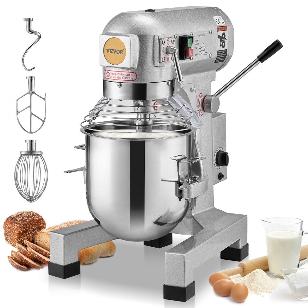 B30B - 28.5L 1100W VEVOR 3-Speed Dough Mixer for Commercial Kitchens