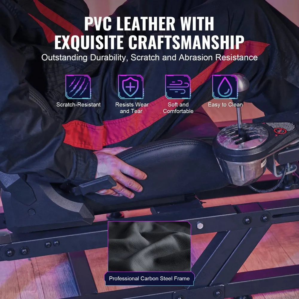 HC-SE05 - Heavy Duty Steel Racing Wheel Stand with Adjustable Comfort Features