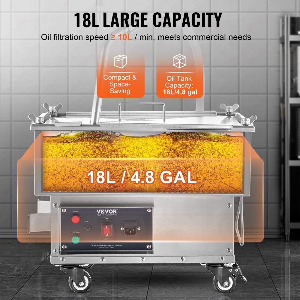 LYC-18L - 18L Mobile Fryer Filter for Efficient Oil Management