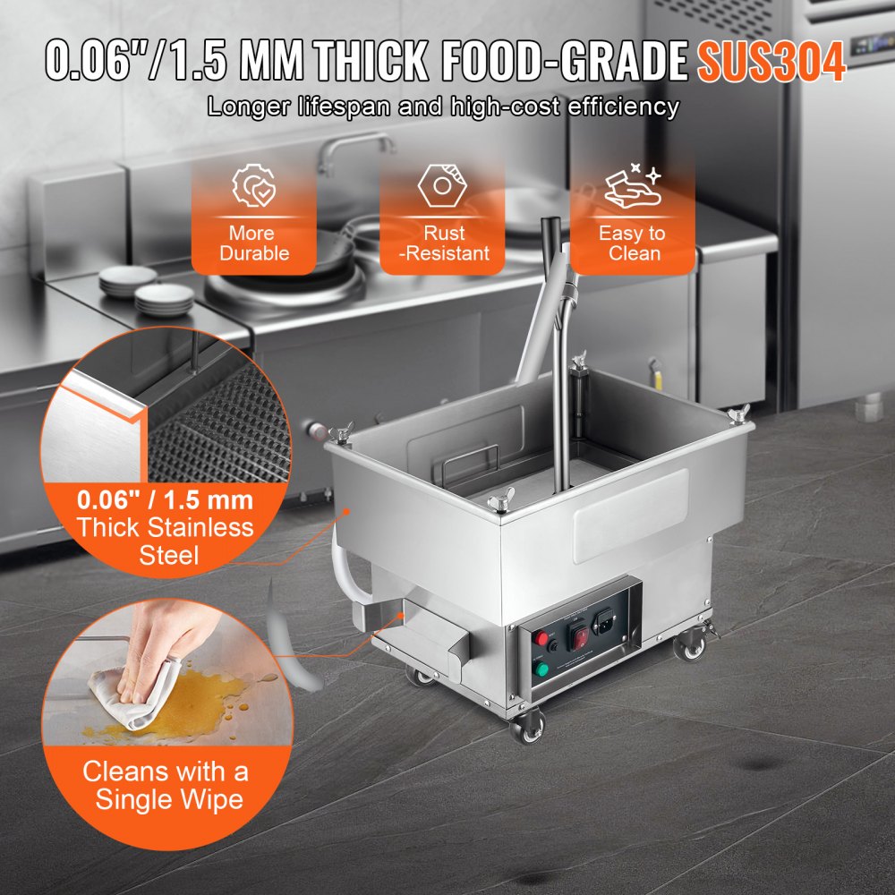 LYC-18L - 18L Mobile Fryer Filter for Efficient Oil Management