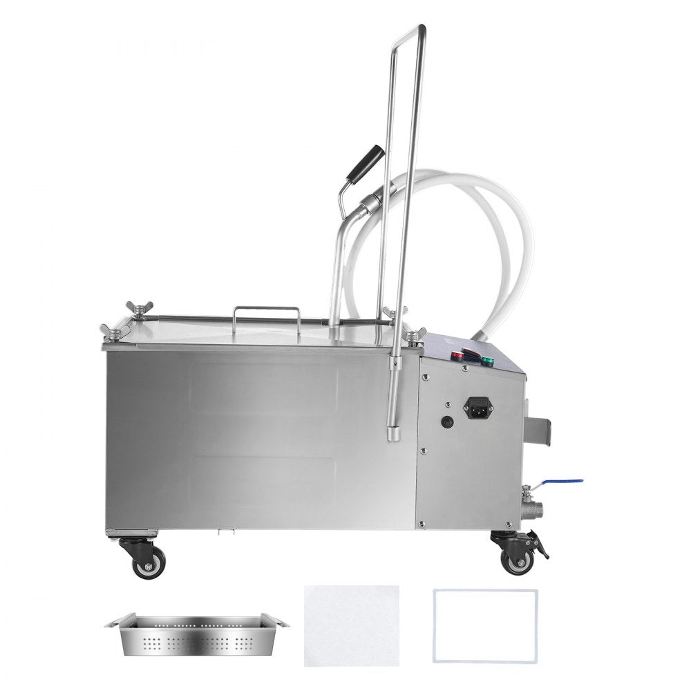 LYC-38L - 38L VEVOR Mobile Fryer Filter for Clean Cooking Oil