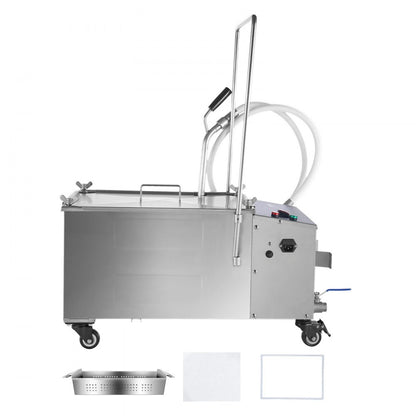 LYC-38L - 38L VEVOR Mobile Fryer Filter for Clean Cooking Oil