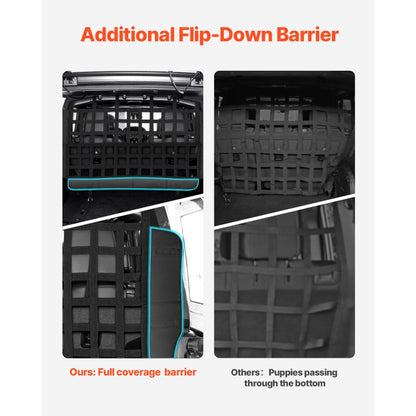 SZJJJP01X - Durable Dog Car Barrier for Jeep Wrangler, Easy Install & Secure Fit