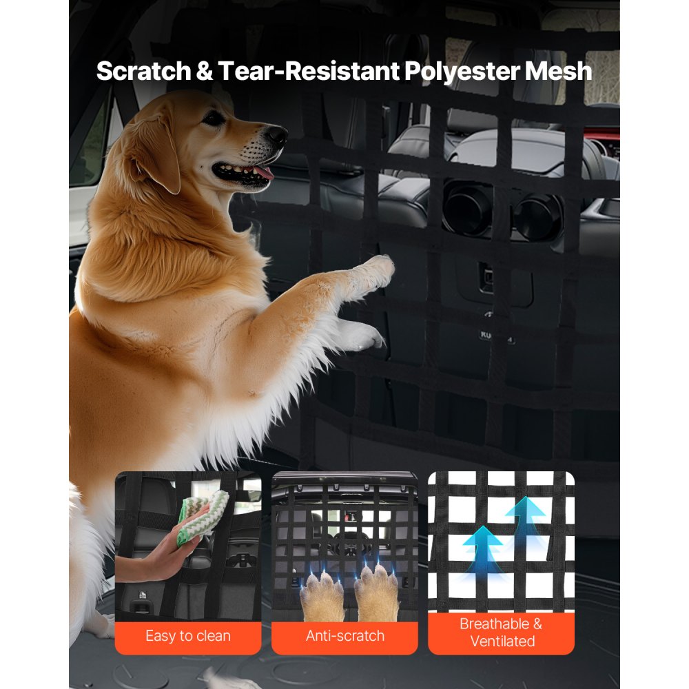 SZJJJP01X - Durable Dog Car Barrier for Jeep Wrangler, Easy Install & Secure Fit