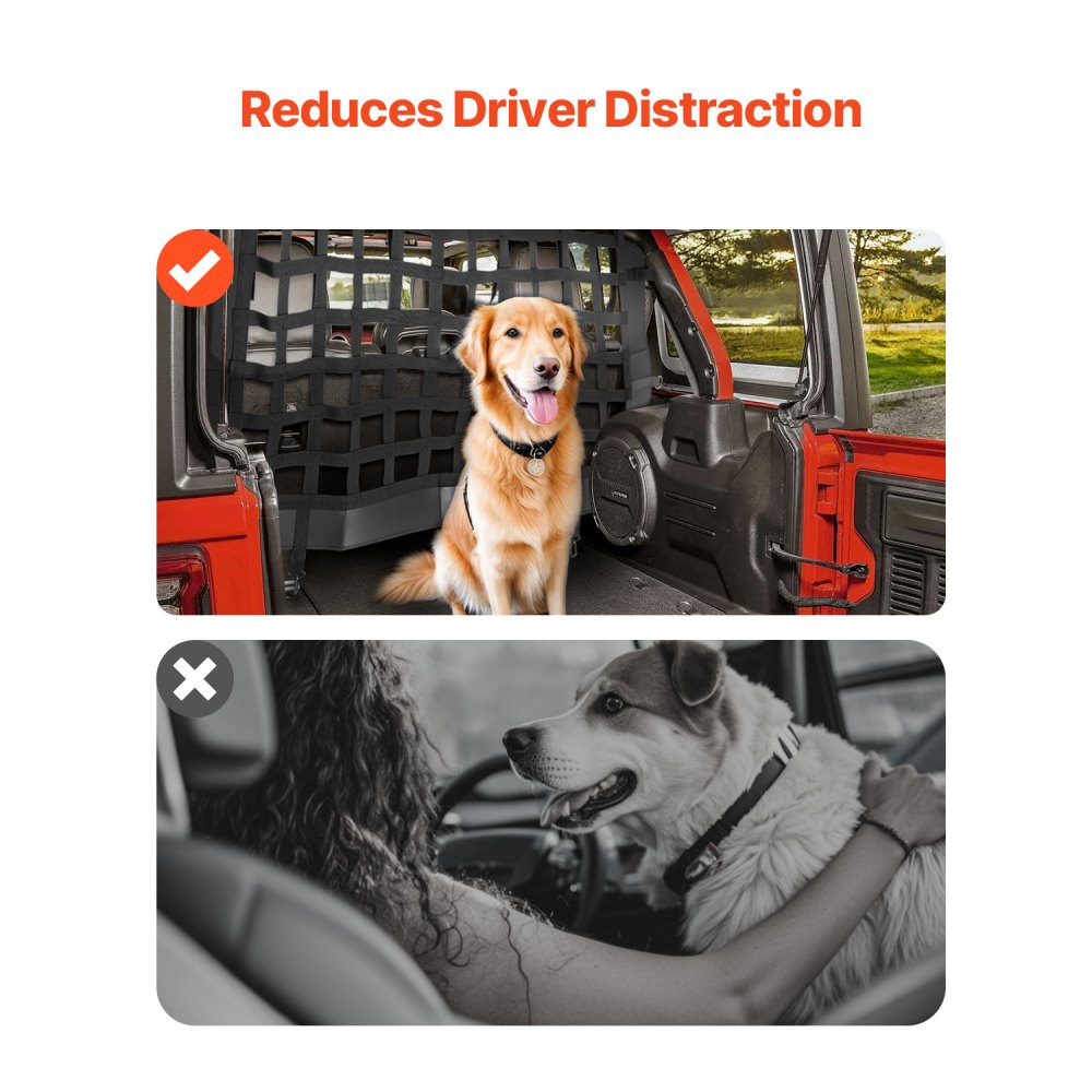 SZJJJP01X - Durable Dog Car Barrier for Jeep Wrangler, Easy Install & Secure Fit
