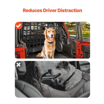 SZJJJP01X - Durable Dog Car Barrier for Jeep Wrangler, Easy Install & Secure Fit
