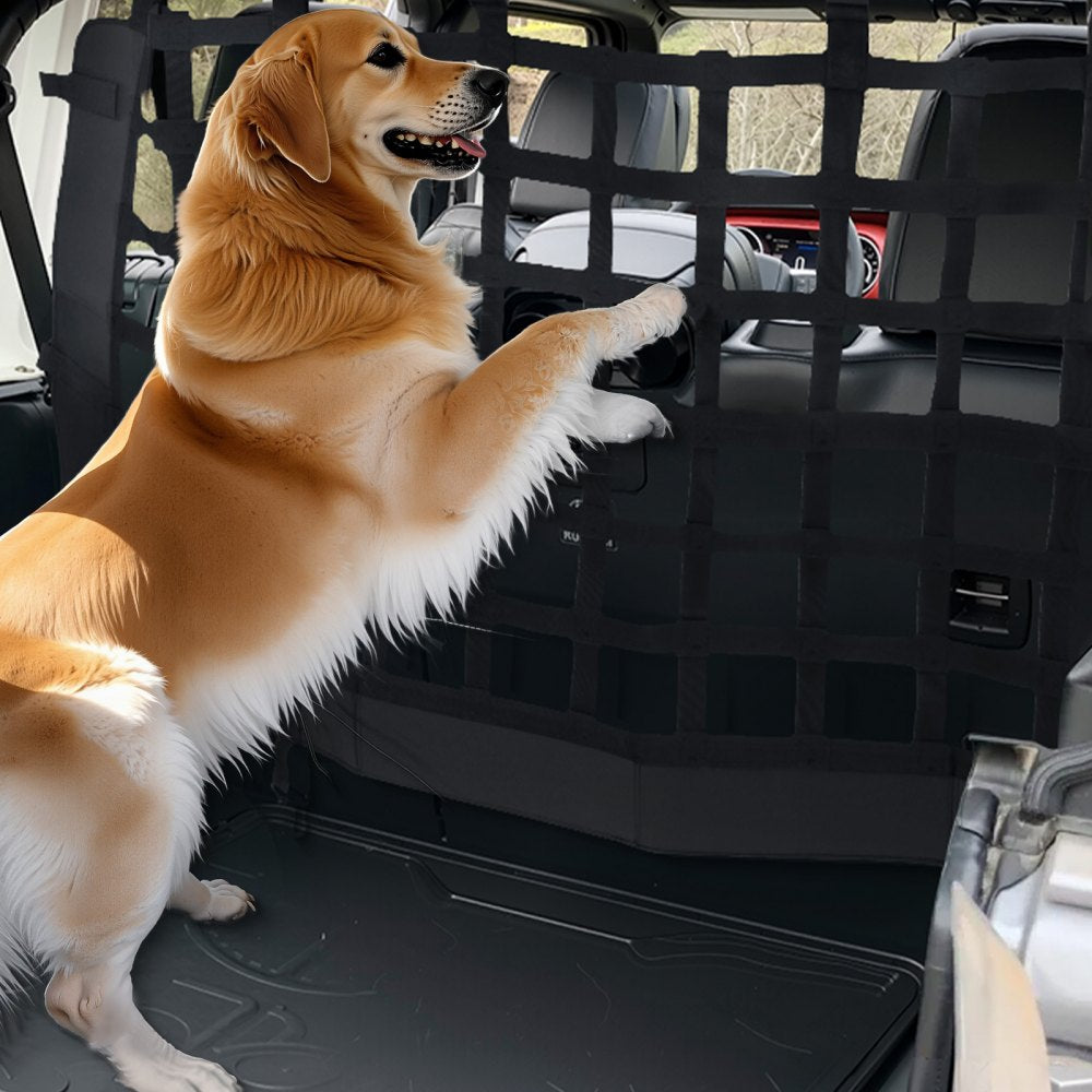 SZJJJP01X - Durable Dog Car Barrier for Jeep Wrangler, Easy Install & Secure Fit