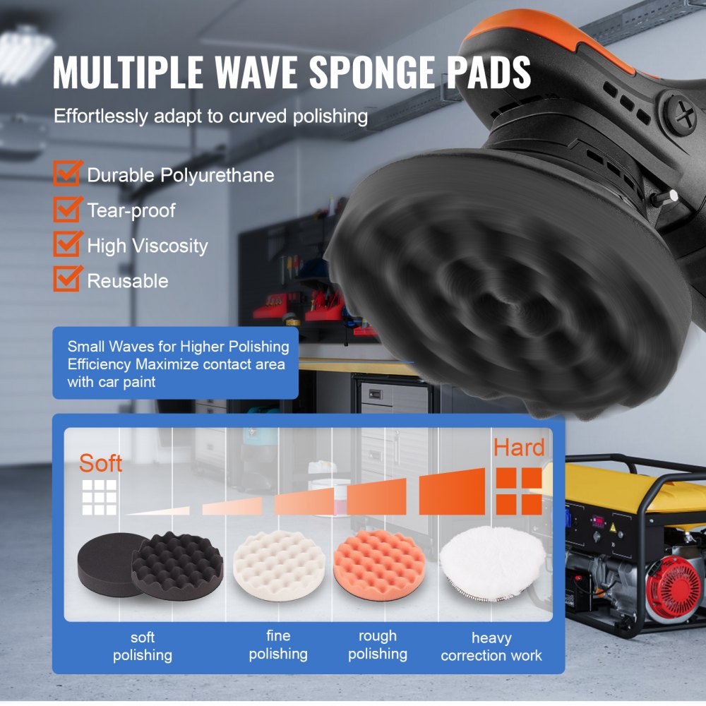 BA7162 - 20V 6" Brushless Polisher with 4.0Ah Battery & 6 Speed Control