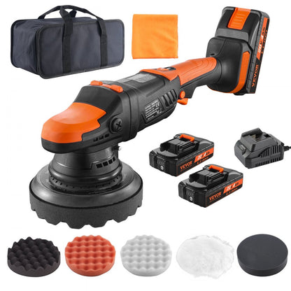 BA7162 - VEVOR 20V Cordless Polisher with 2 Batteries, 2300-3800 RPM