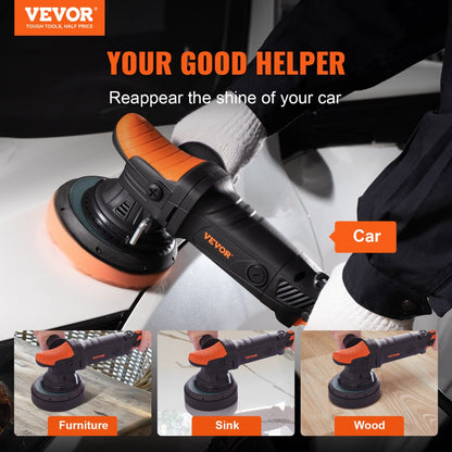 010409364137 - Versatile 6-Inch Polisher with Speed Control for Car Detailing