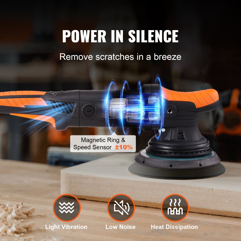 010409364137 - Versatile 6-Inch Polisher with Speed Control for Car Detailing
