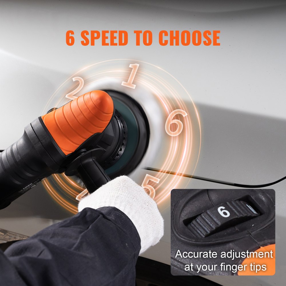 010409364137 - Versatile 6-Inch Polisher with Speed Control for Car Detailing