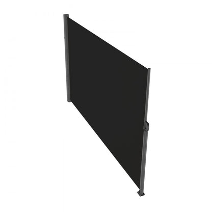 H030-1 - 63"x118" Black Aluminum Retractable Awning for Privacy & Shade