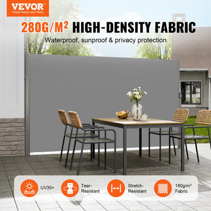 H030-1 - 63"x118" Rust-Proof Retractable Awning for Outdoor Privacy