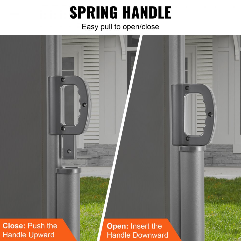 H030-1 - 63"x118" Rust-Proof Retractable Awning for Outdoor Privacy
