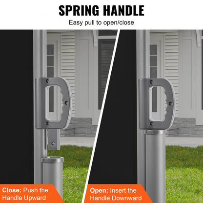 H033-2 - Black Retractable Awning 236" for Flexible Outdoor Privacy