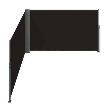 H033-2 - Black Retractable Awning 236" for Flexible Outdoor Privacy