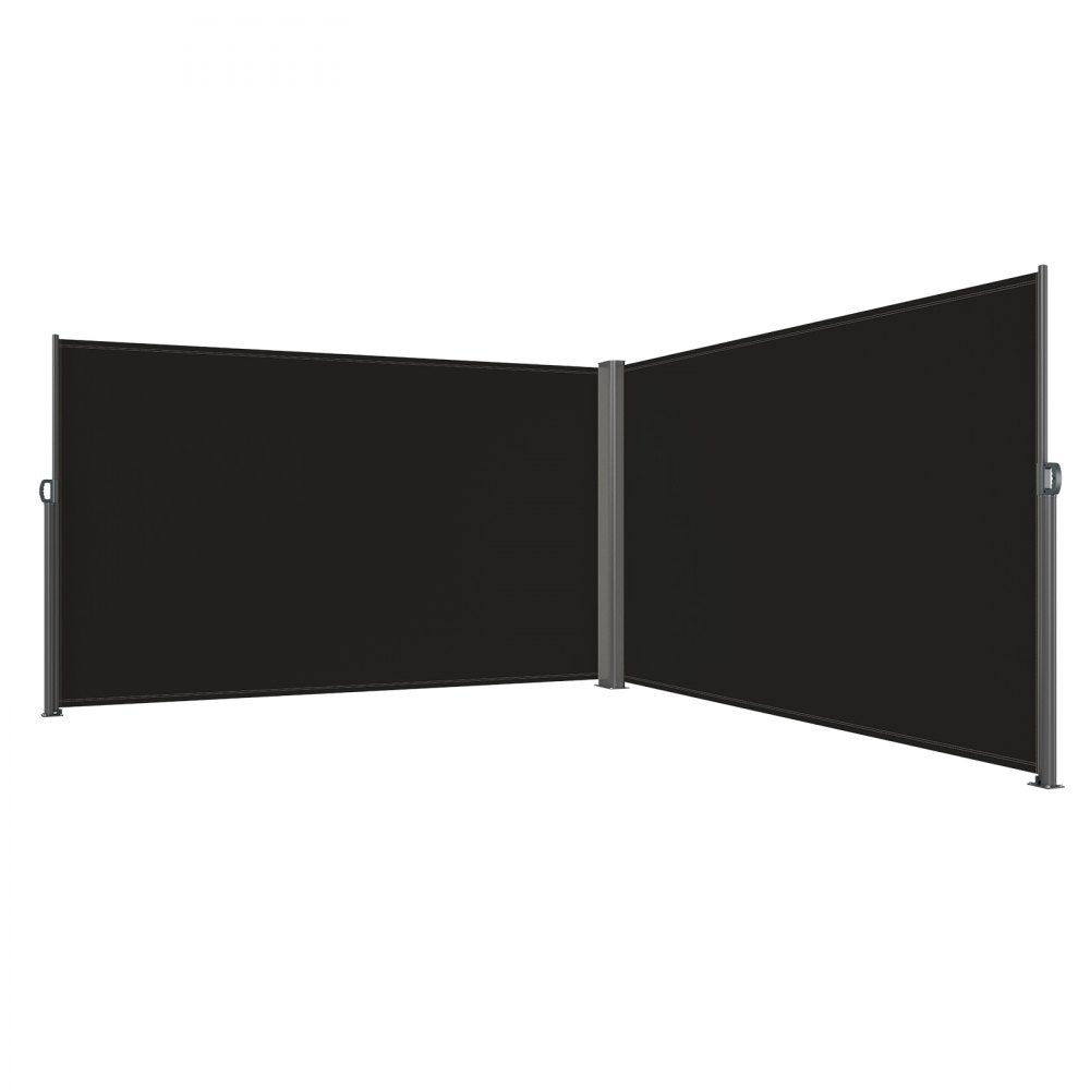 H033-2 - Black Retractable Awning 236" for Flexible Outdoor Privacy