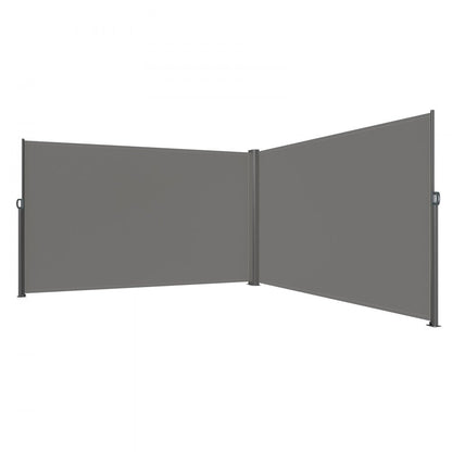 H033-2 - Retractable 63"x236" Aluminum Awning for Outdoor Privacy & Shade