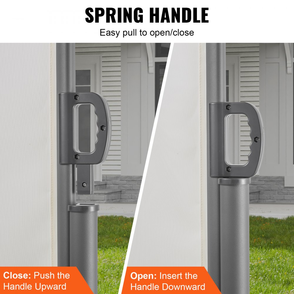 H030-1 - Stylish Beige Retractable Awning with Rust-Proof Aluminum Frame