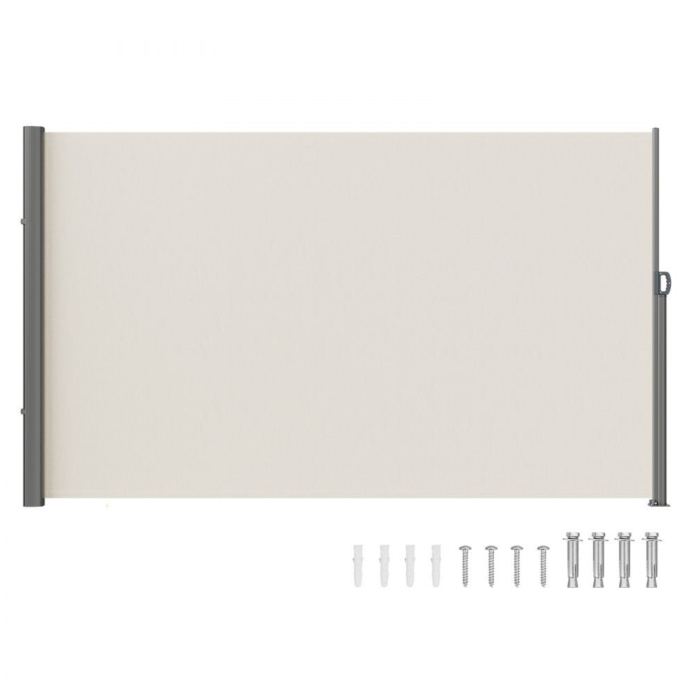 H030-1 - Stylish Beige Retractable Awning with Rust-Proof Aluminum Frame
