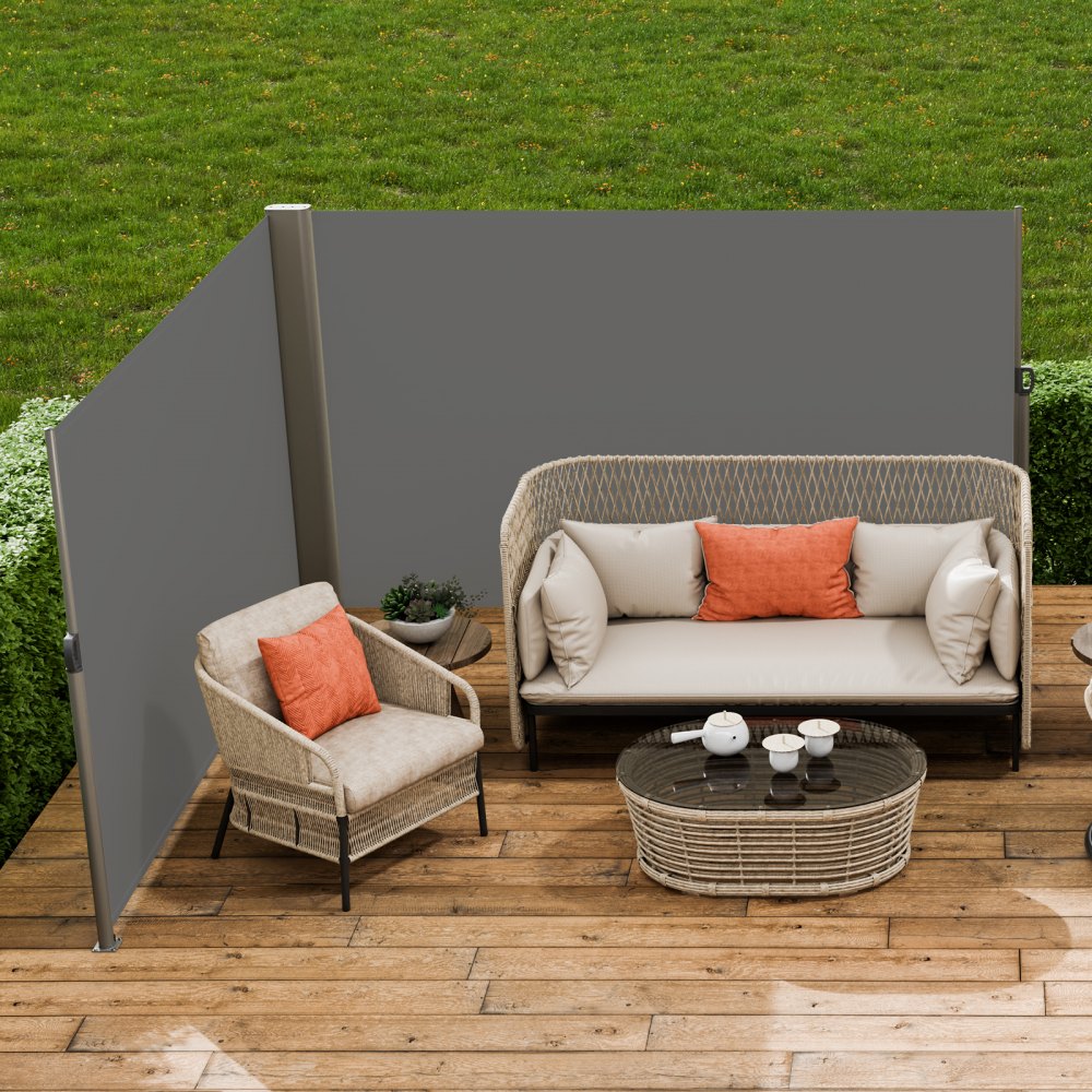 H033-2 - VEVOR 71"x236" Retractable Privacy Awning with UV Protection